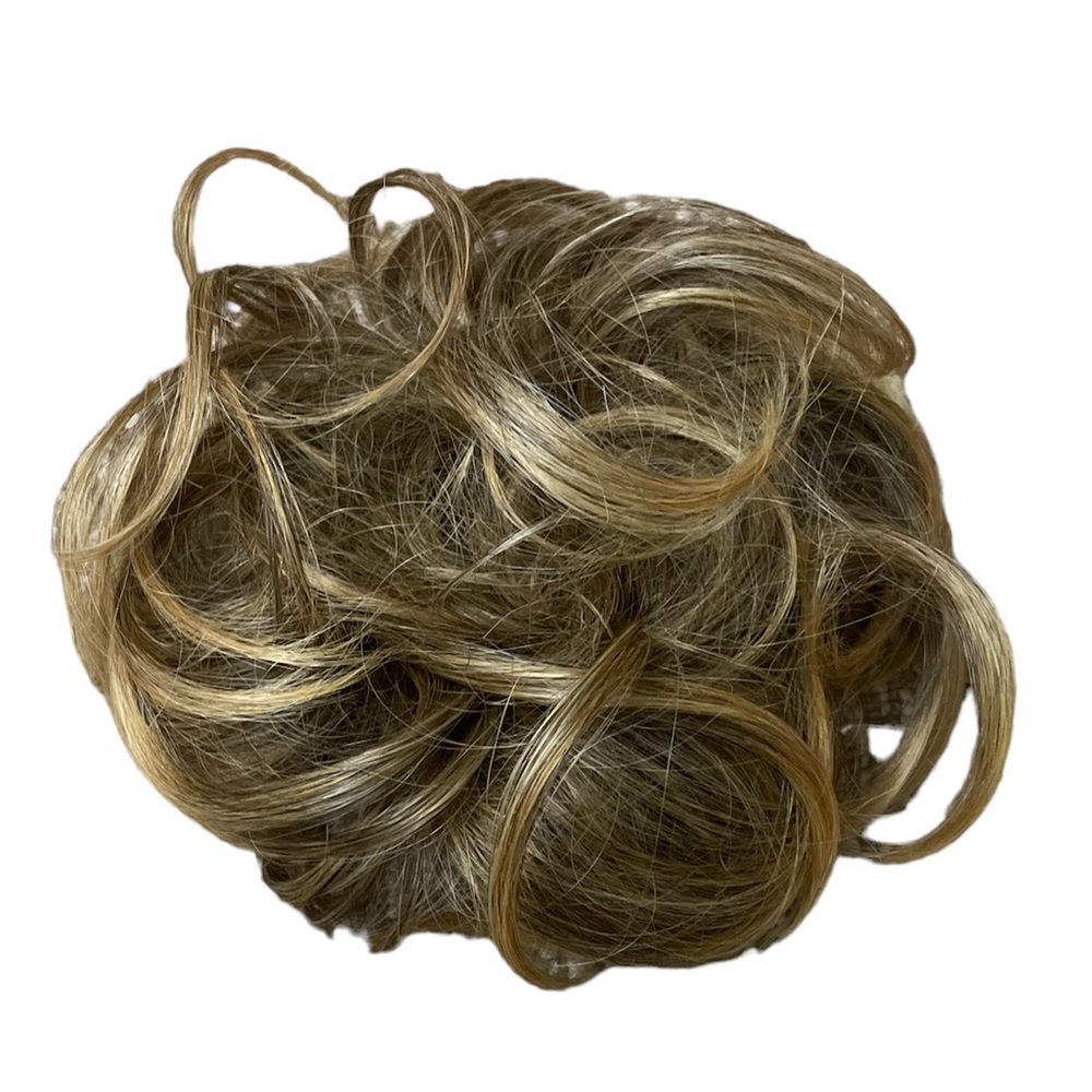 Extension Bun Wig Hair Attachment Curly Dirty Blonde Hair Faux Hair